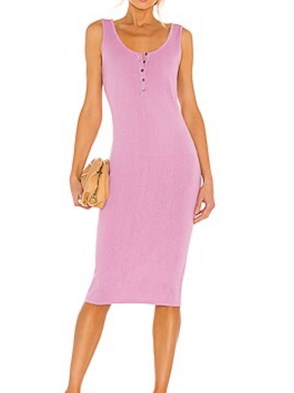 One Grey Day Sleeveless Midi Dress in Orchid